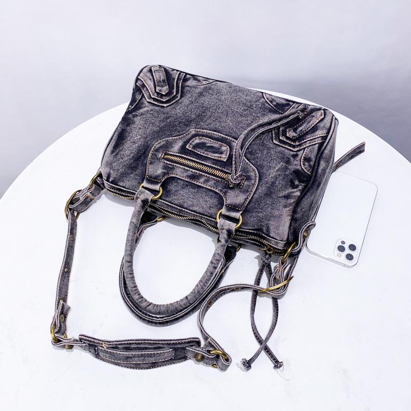 Vintage denim motorcycle & bicycle bags for women luxury designer bags and bags new simple shift shoulder crossbody