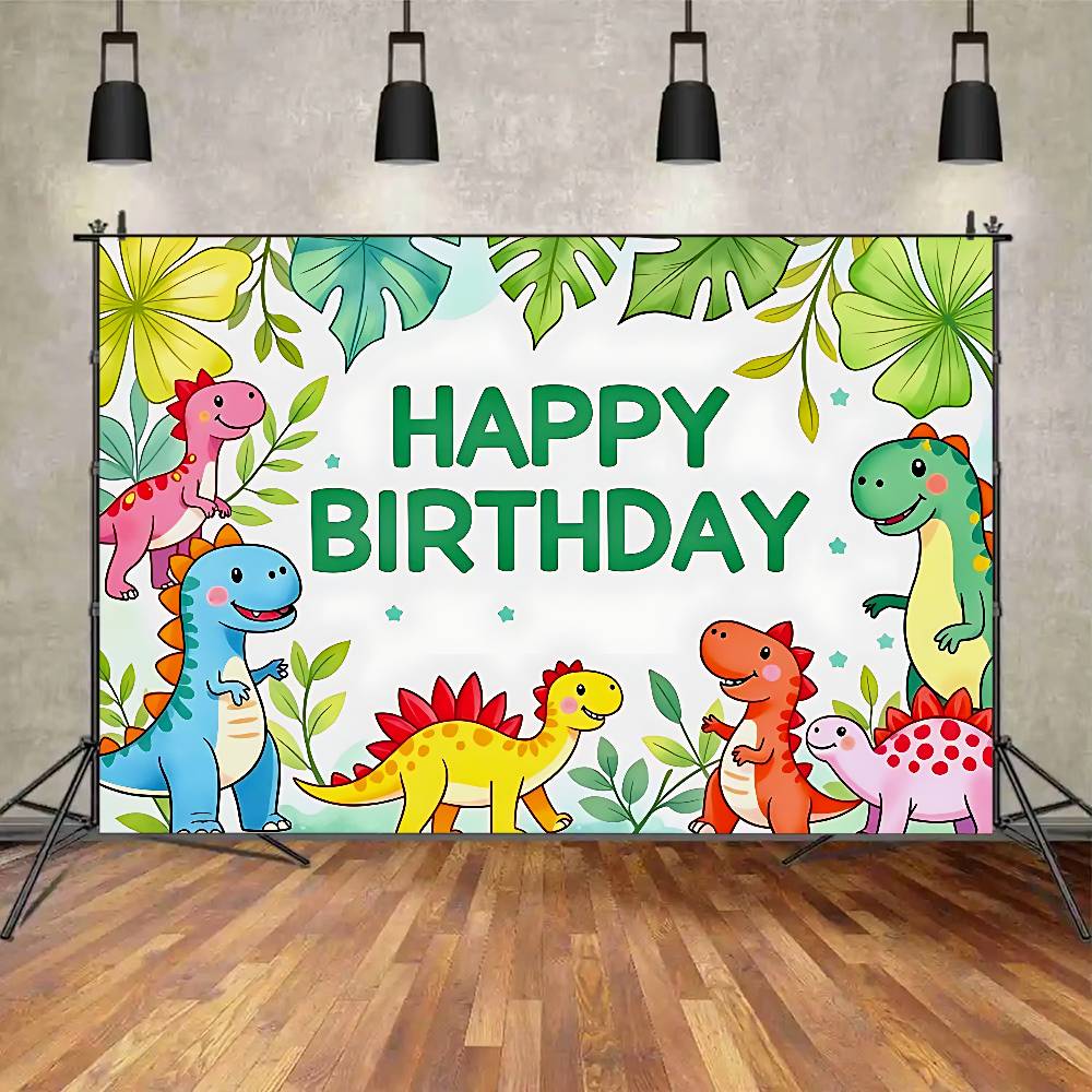 Inosaur Jungle Birthday Party Background Photography Castle Wizard Platform Street Birthday Party Decoration Gifts Props Poster
