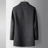 Men's Coat Autumn and Winter Mink Hair Stand-up Collar Double-sided Middle-aged Business Take-off Down Liner Warm Wool Jacket