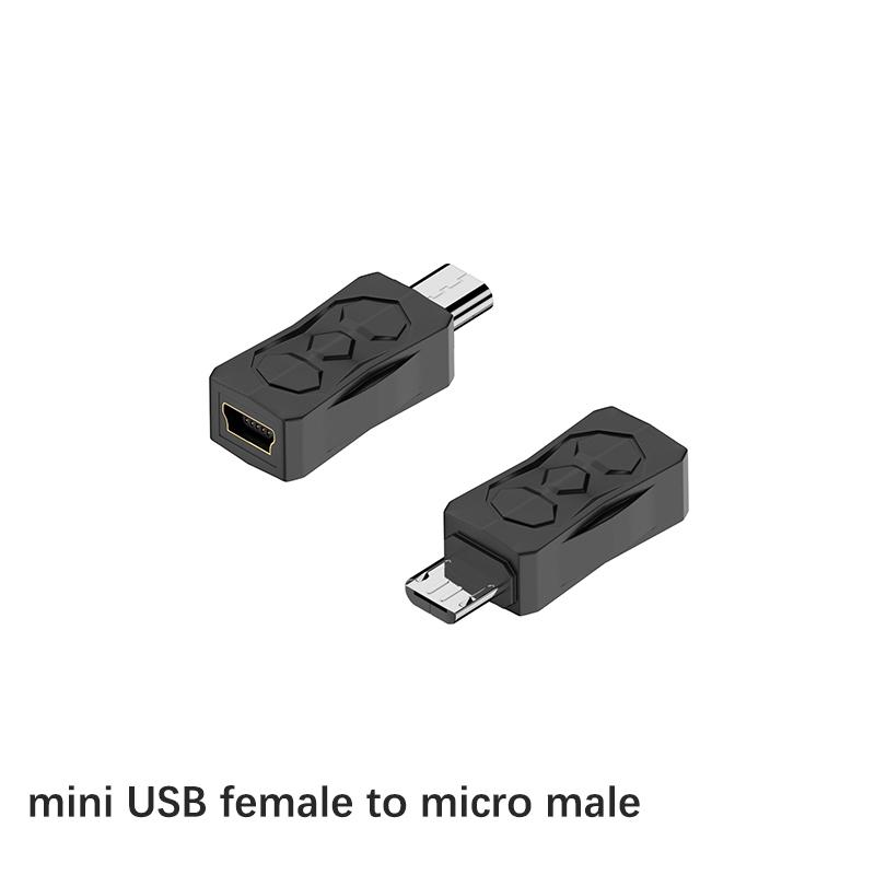 Adaptateur USB vers Micro USB Mini USB Convertisseur Bidirectionnel Supporte Charge Synchronisation de Données 480 Mbps Connecteur Adaptateur Bidirectionnel F19E