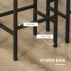 Industrial Bar Stools, Set of 2 Kitchen Breakfast Bar Chairs with Footrest, Counter Height Island Stools for Dining Area, Home Pub, Rustic Brown