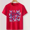 Butterfly Six Seven Print Children Tshirts Summer Girls Casual Fashion Funny Tops Kids Colorful Crew Neck Short Sleeve Tees