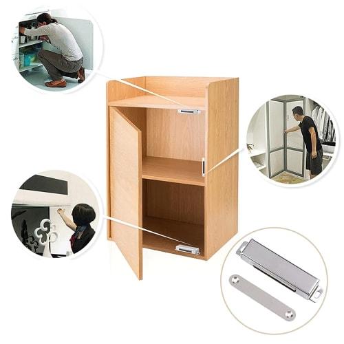 YUQI? Strong Magnetic Catch, Stainless Steel, 30kg Capacity, Magnetic Catch Latch, Door Stopper for Furniture Doors, Cupboards, and Cupboards (Pack of