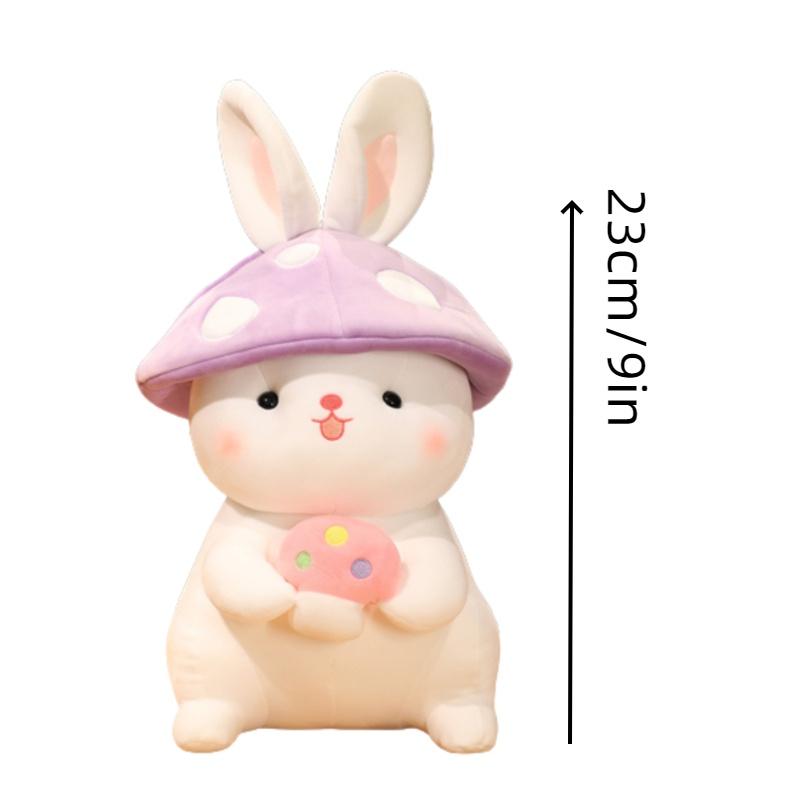 

Adorable Mushroom Bunny Plush Toy For Soothing And Cuddling 35cm, Pp Cotton Filling, Anilox Ultra-soft Fur 23cm/9in фіолетовий