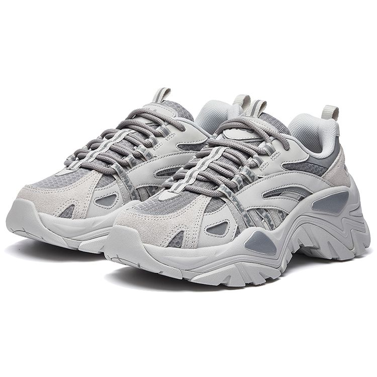 Fila Disruptor Polyester Fabric Nylon Fashion Versatile Low-Top Casual Shoes Women Sneaker Antarctic-Gray F12W034120FAG