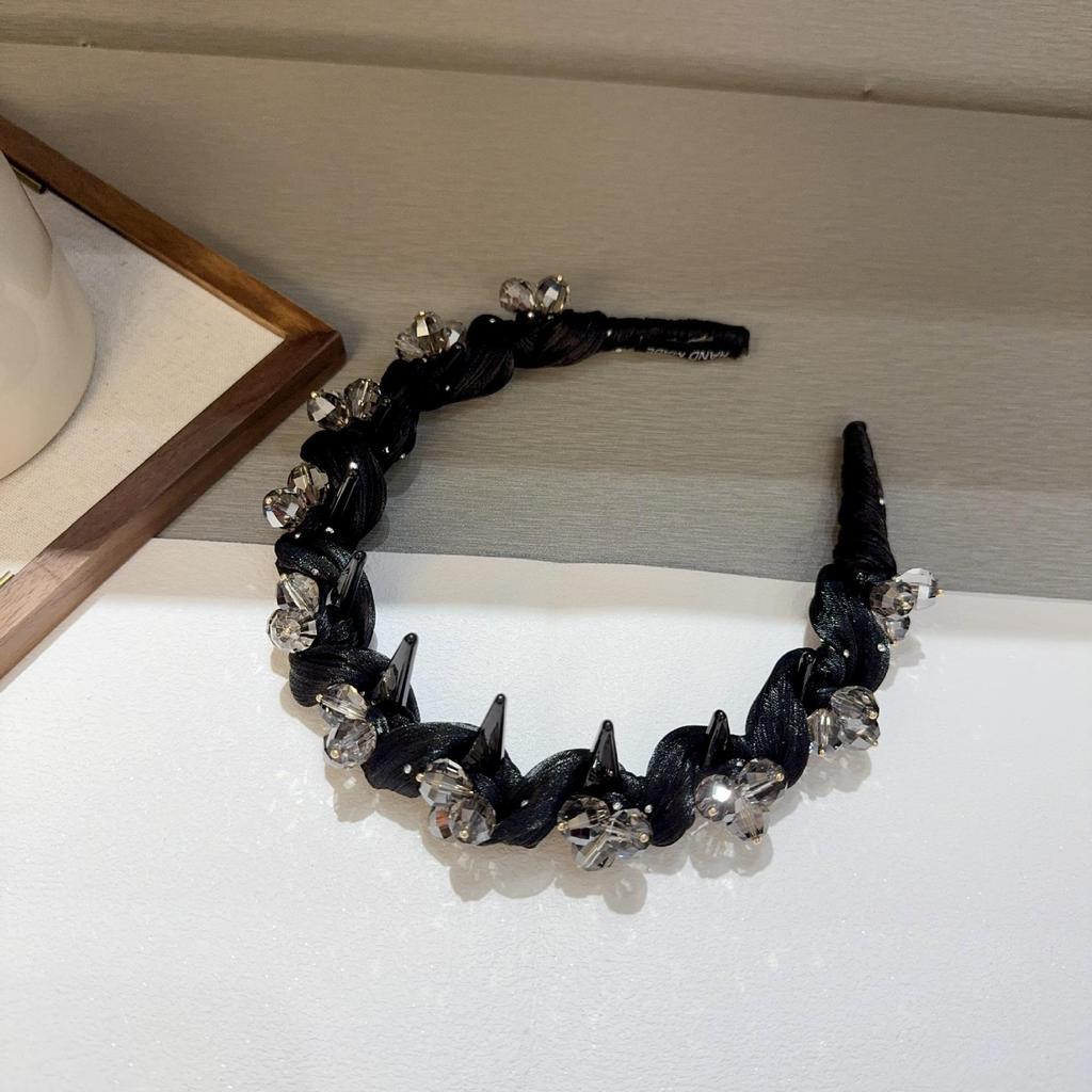 Koreanisches Strass-Tüll-Stirnband: Elegantes, vielseitiges Haaraccessoire für leichten Luxus