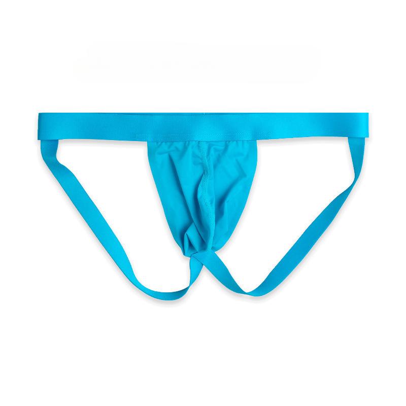 Men's Sexy Thongs And G Strings Seamless Jockstrap Ice Silk Summer Breathable Underwear U Convex Pouch Underpants Bikini Slip