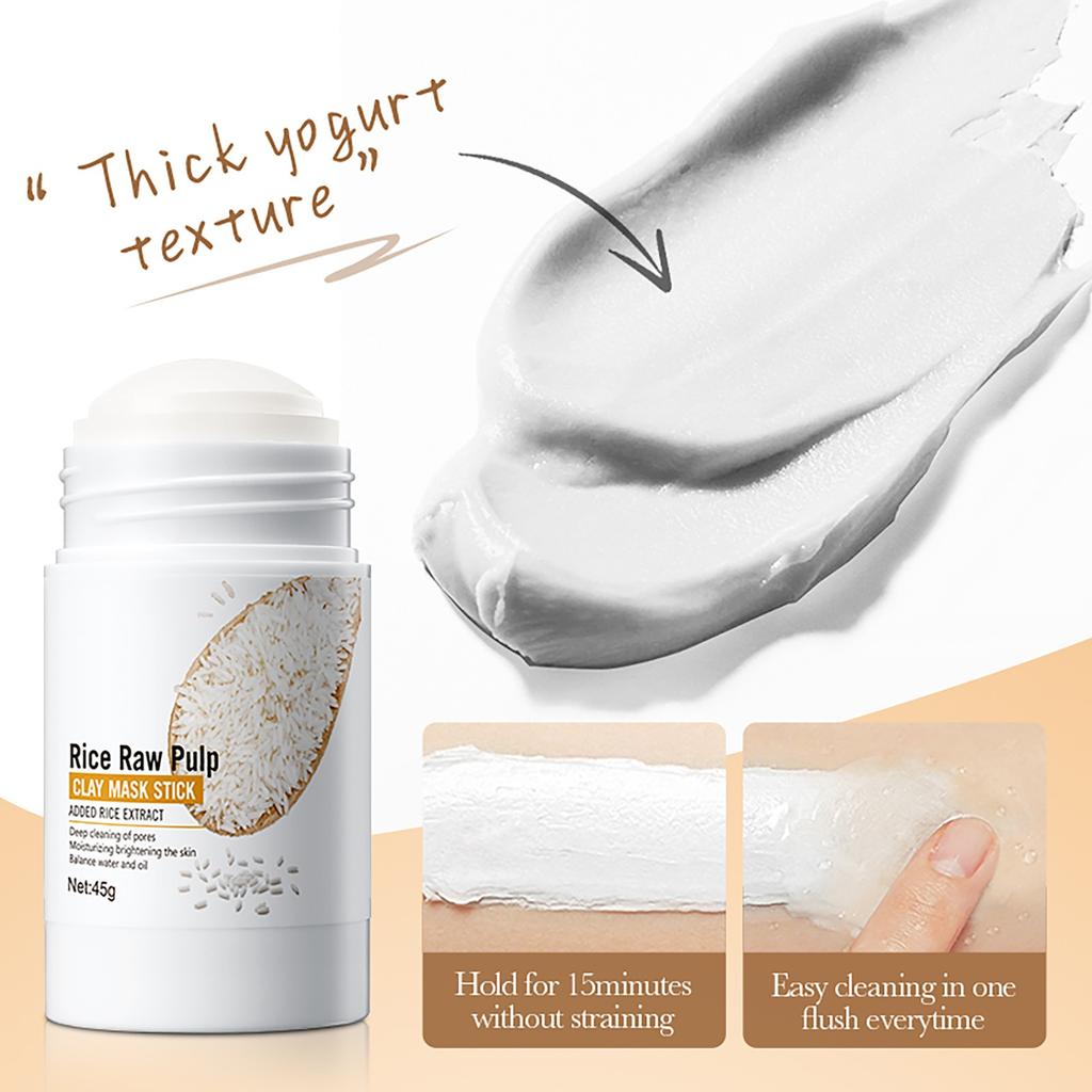 Rice Puree Mud Mask Stick Detoxifying & Hydrating Facial Mask For Deep Cleansing