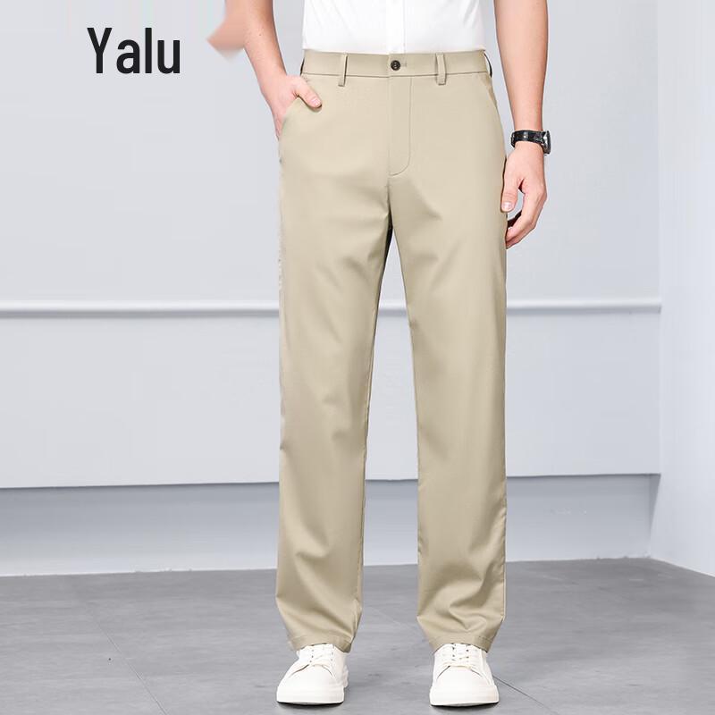 Yalu Men s High-Elastic Wrinkle-Free Business Casual Pants L