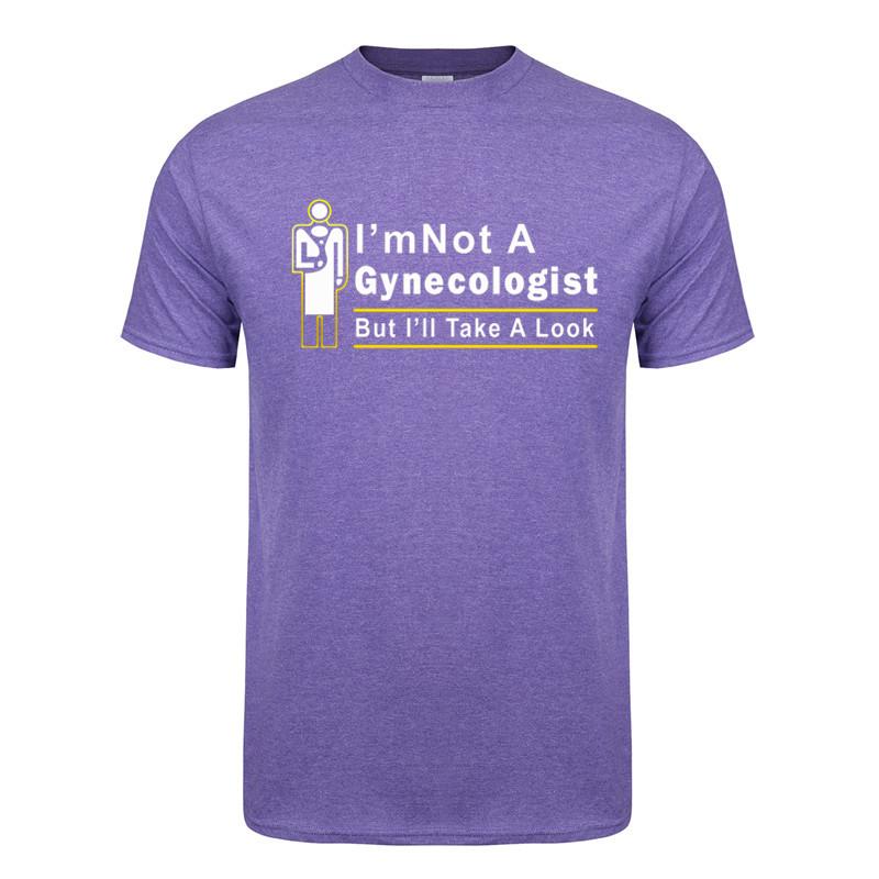 Im Not A Gynecologist But Ill Take A Look T Shirt Summer Short Sleeve Funny Doctor Tshirts Cotton Unisex Tshirt Tops