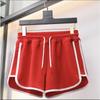 Pantaloni scurți sport de trei minute pentru femei, largi, de vară, pentru acasă, versiune coreeană, de purtat casual, cu talie înaltă, subțiri, pantaloni de pijama, se asortează cu orice