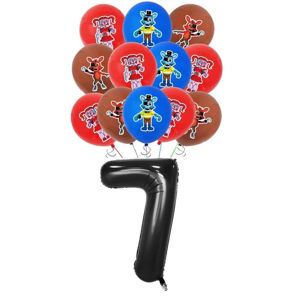 FNAF Five Nights Freddyed Geburtstagsfeier Dekorationen Luftballons Teller Banner Geschirr Set für Babyparty Gastgeschenke Kinder Geschenke