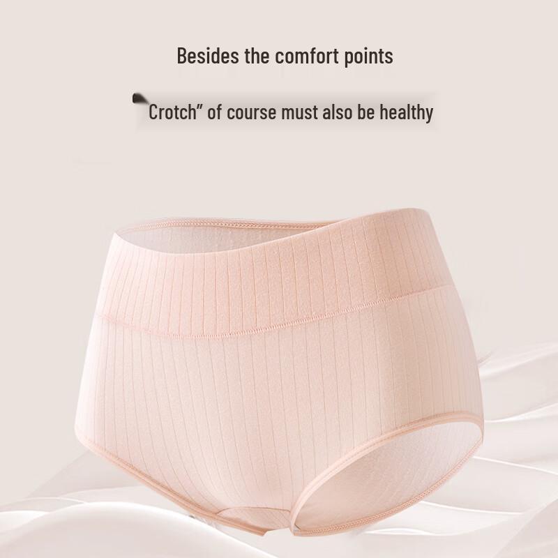 GUJIN Women's High-Waist Cotton Tummy Control Briefs (5-Pack)