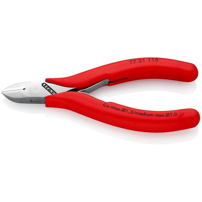 

Боковые резцы Knipex Kn-7721115n для ручек с закругленной головкой электроники 115 мм