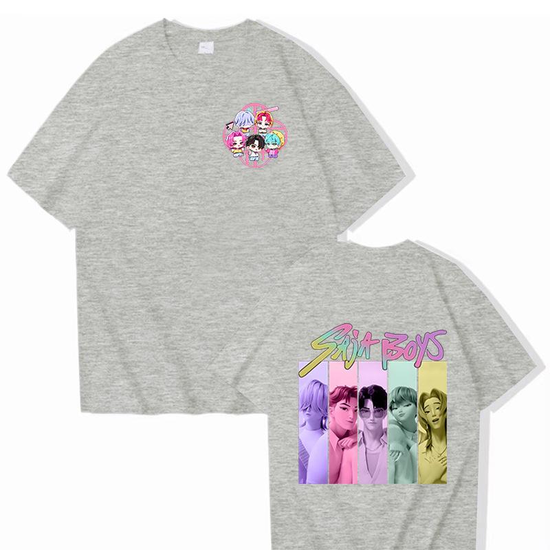 16 Colors Kpop Demon Hunters T-Shirt Kpop Women Men Casual Oversized Y2k Short Sleeves Loose Male Female Clothing Top