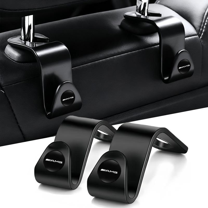 VFG4 2Pcs Car Seat Hooks Holder Storage Bracket For Mercedes Benz AMG GLC W203 W206 W220 W205 W211 W212 W201 W210 W108 W168 W176 W124