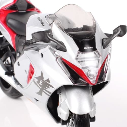 Maisto 1/12 Scale Suzuki 2022 Hayabusa Silver / Diecast Model Car, Motorcycle, Finished Model 21848