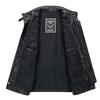 FAPAI Men's Genuine Leather Stand-Collar Jacket