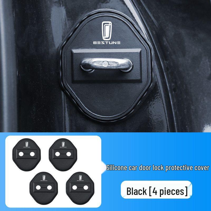 Bestune T55 Car Door Silicone Lock Cover: Anti-Rust, Dustproof, Shock-Absorbing Cushion 21-23 Bestune T55, 4-piece silicone set