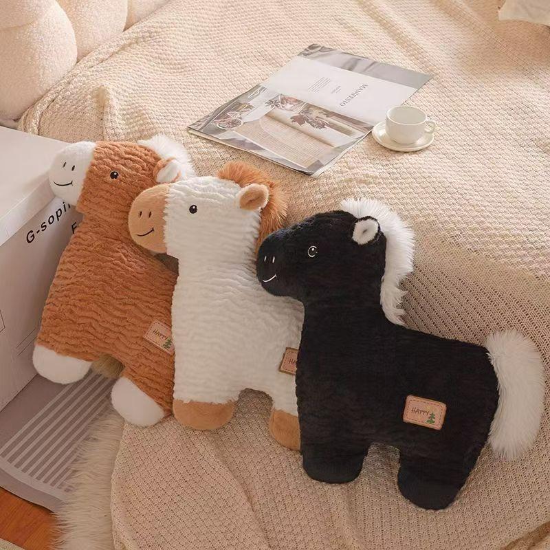 New simulation pony throw pillow plush doll doll sofa cushion sleeping doll gifts souvenir merchandise
