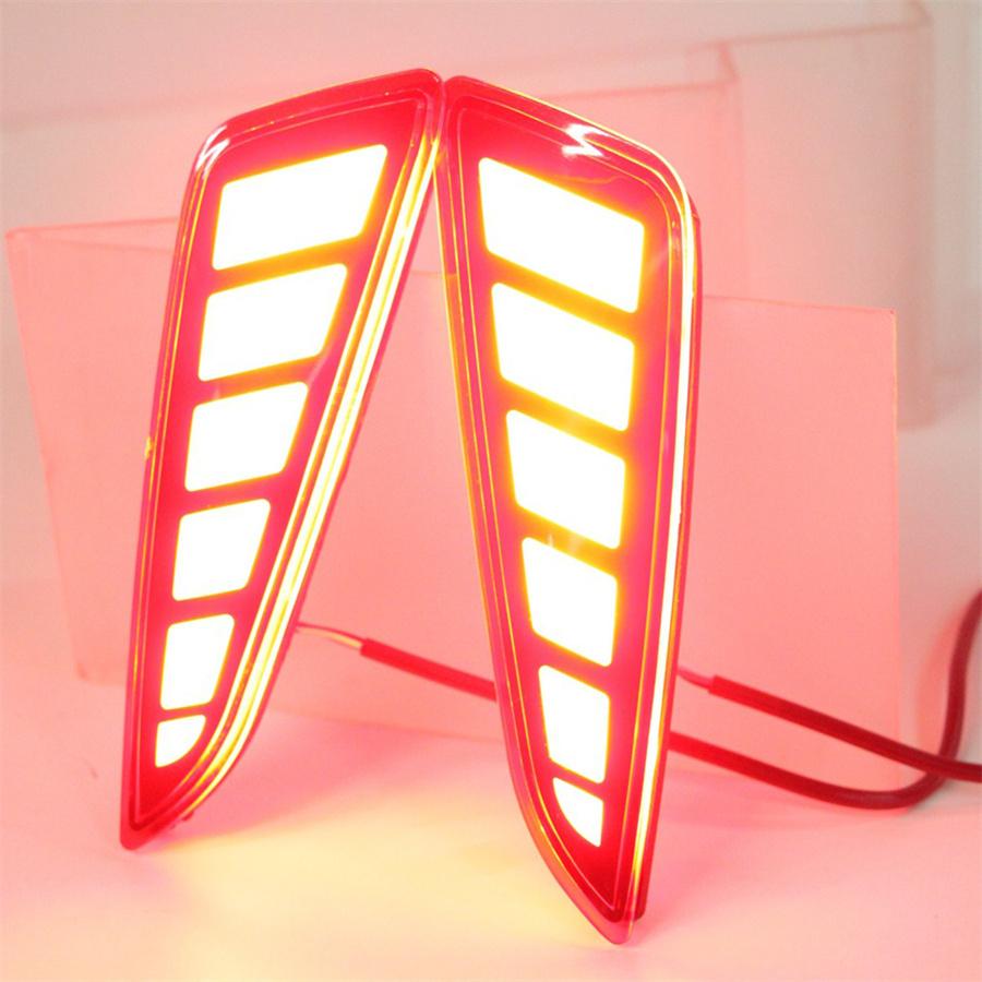 For 2016-2020 Toyota C-HR CHR LED Rear Fog Lights Tail Bumper Brake Light 3Pcs