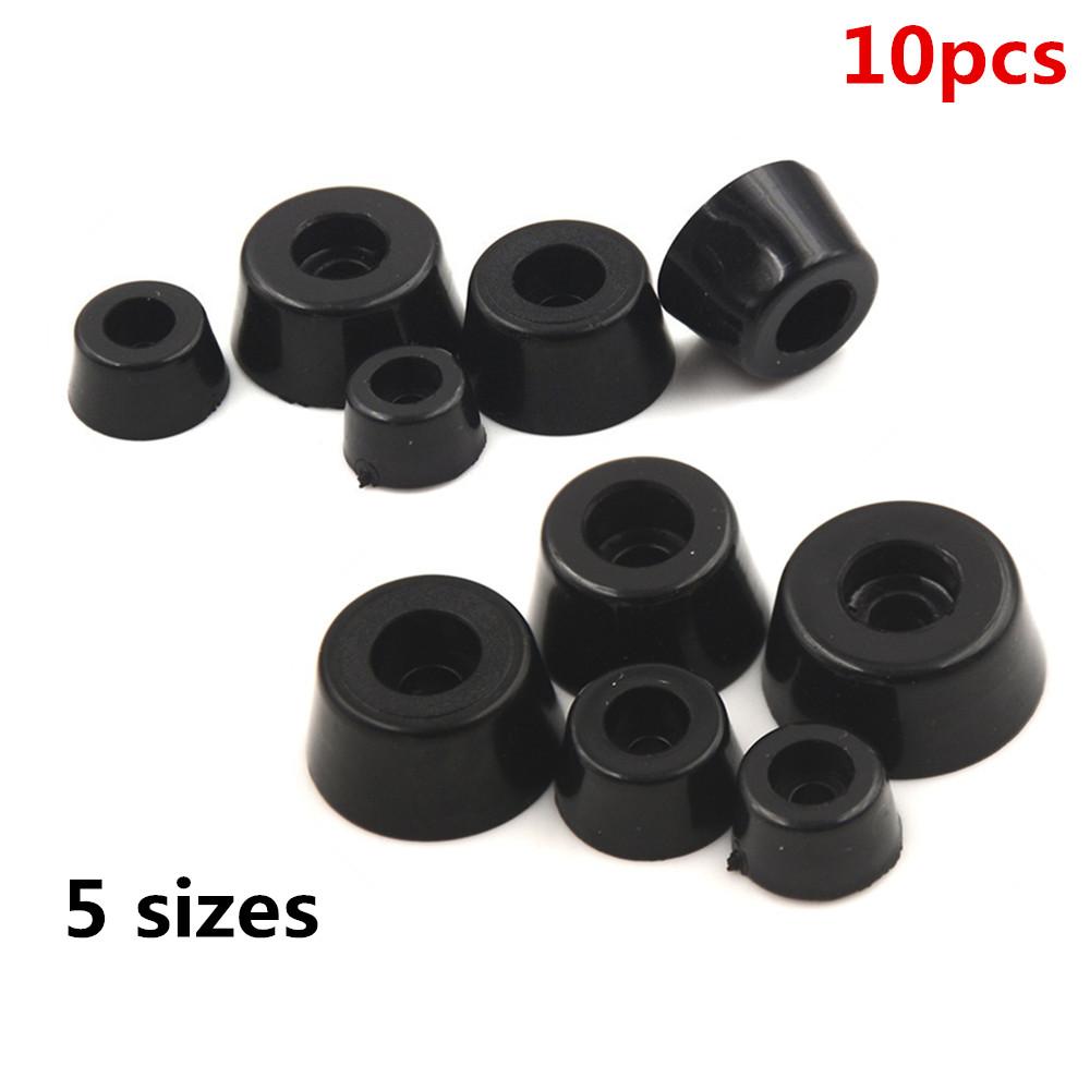 10pcs/lot Black Rubber Feet Chair Floor Protector Non-slip Furniture Feet Table Leg Cover Cabinet Bottom Pads Funiture Legs