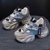 New Platform Dad Shoes Women's Inner Height Increase Pop Board Casual Versatile Fashion Style Lace-up Student Shoes