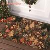 2D Flat Printing, Christmas Theme Indoor Mat with Festive Pattern Design, Non-Slip And Machine Washable Polyester Carpet, Suitable for Home And Outdoo