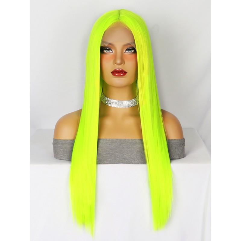 Lace Wig Hand-Tied Front Long Straight Synthetic Women