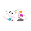 Colorful Rabbit Fur Mouse Cat Toy with Sand and Gravel for Self-Play