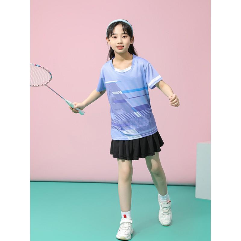 Kids Quick-Dry Badminton Table Tennis Sport Set Boys Girls Athletic Training Outfit Lightweight