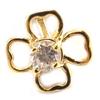Les Trésors De Lily [C4756] - Gold Plated Pendant 'Loving Flower' White