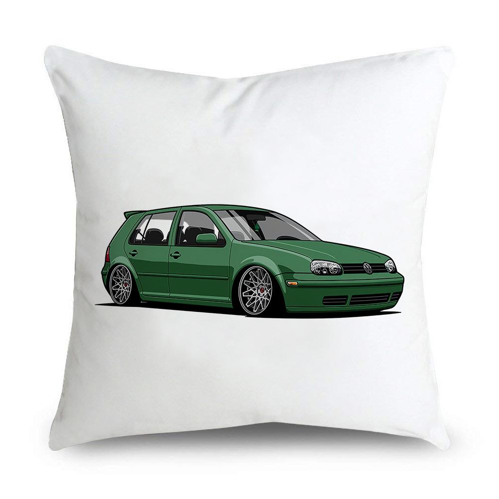 Car Pattern Printing Simple Pillowcase Classic Peach Skin Cushion Cover Pillowcase Home Sofa Car Seat Decoration Pillowcase
