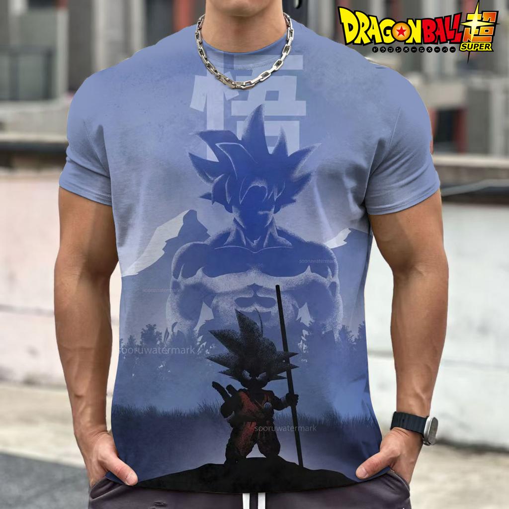 Vegeta Dragon Ball Z Goku Herren T-Shirt Trend Streetwear Cool Harajuku GYM Oversized 110-6XL O-Kragen Kurzärmelig Anime Saiyan