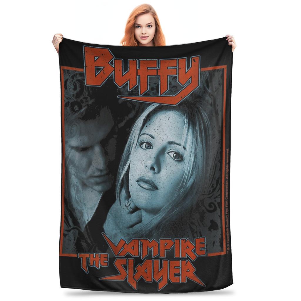 Buffy the Vampire Slayer Kuscheldecke für das Sofa Horrorfilm Weiche Flauschige Plüschdecke Mehrere Größen Tagesdecken für Alle Jahreszeiten