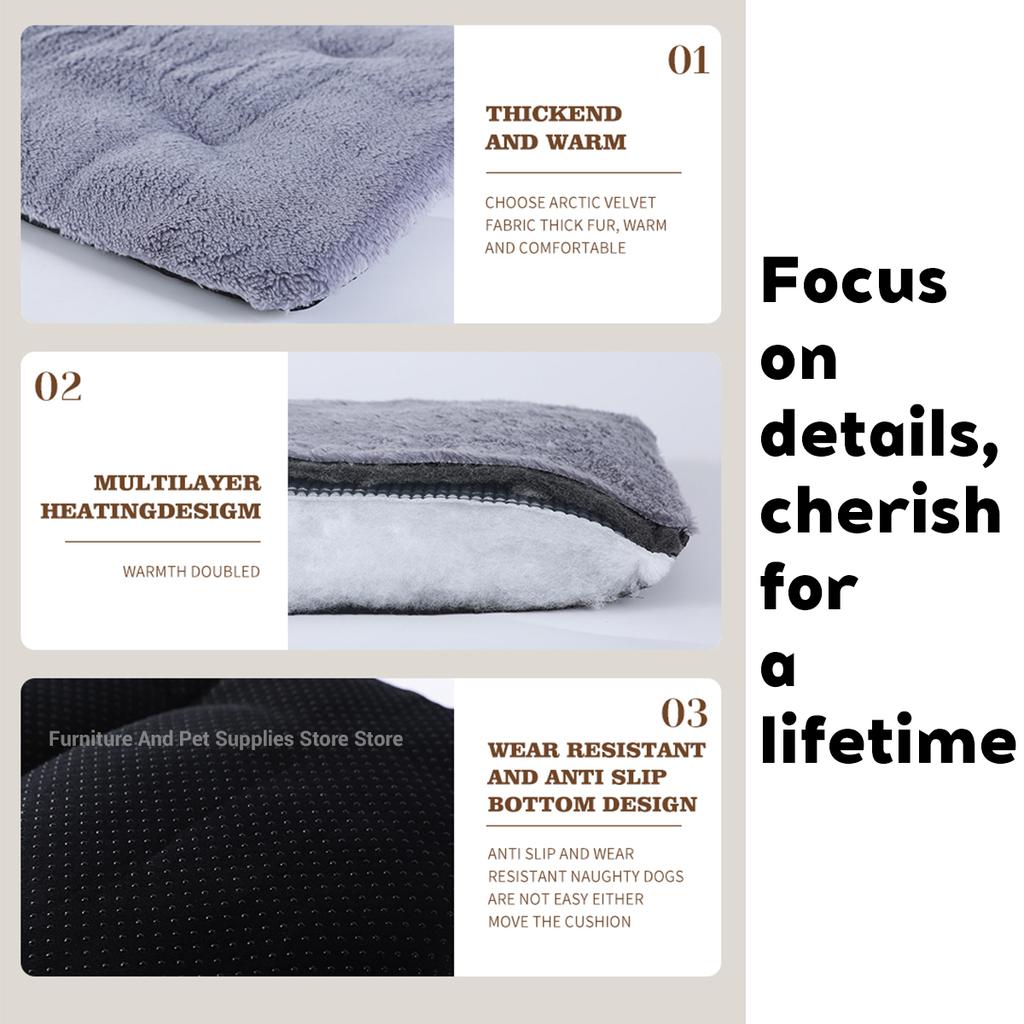 Pet Self-heating Pad 5 Layer Insulated Thermal Mat For Dogs Cats Plug-free Physical Heating Cushion Waterproof Pet Sofa Pad