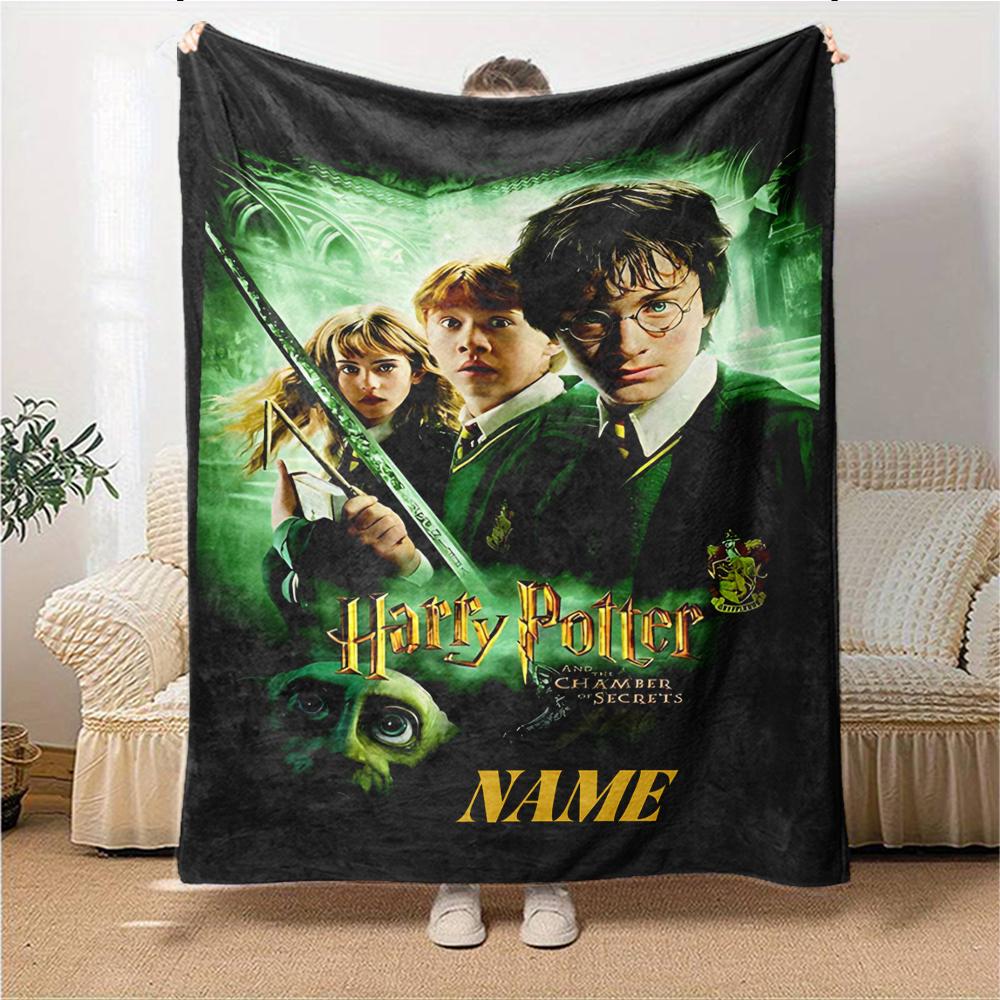 Custom Name Elegant Gothic Crest blanket for Couch & Bed, Plush Cozy Fuzzy Blanket Super Soft & Warm Blankets for Fall and Winter. 090874