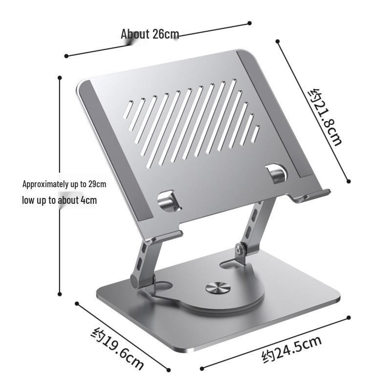 Rotating Height-Adjustable Folding Laptop Stand and Cooling Bracket