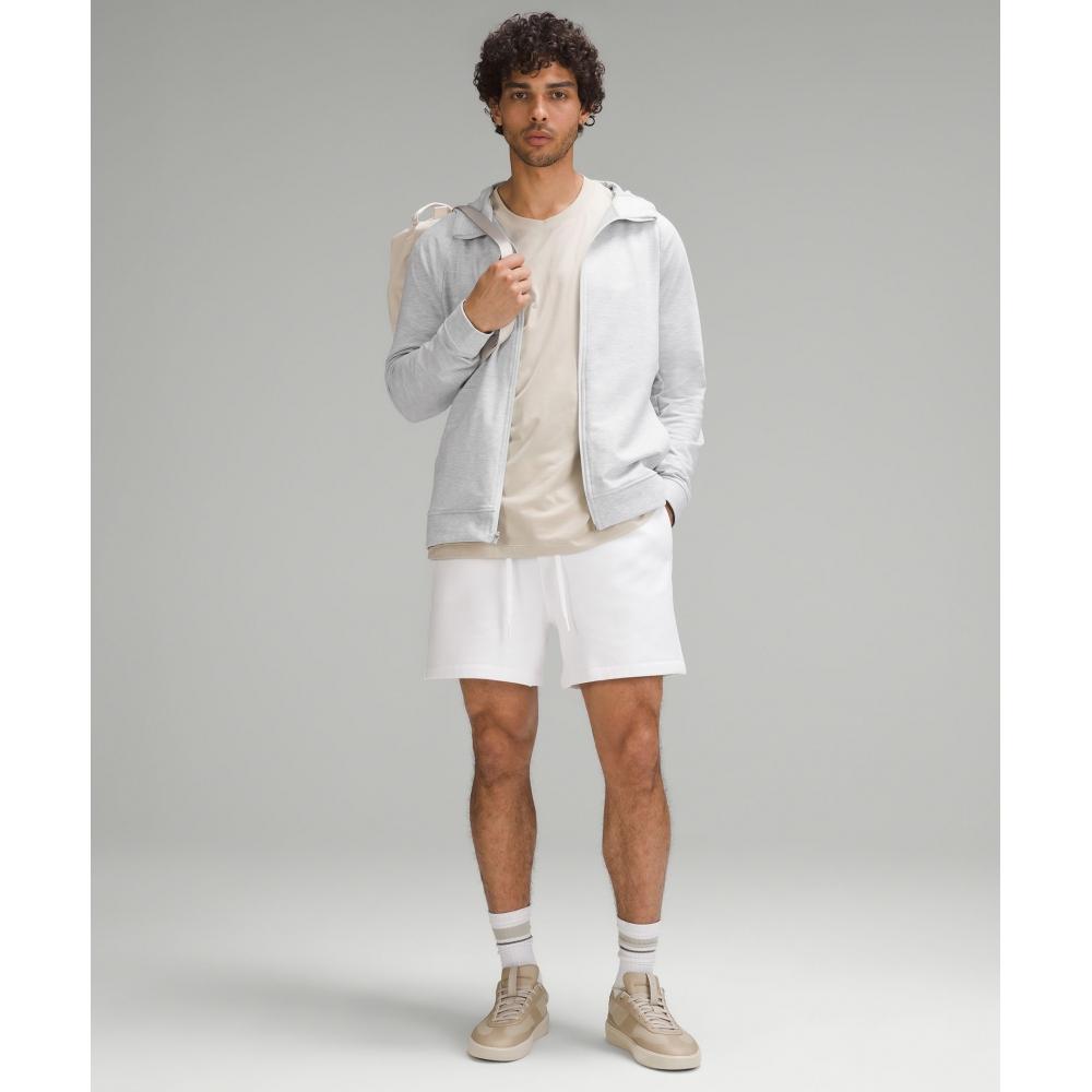 Lululemon City Sweat Full Zip Hoodie Heathered Ultra Light Grey Sea Salt