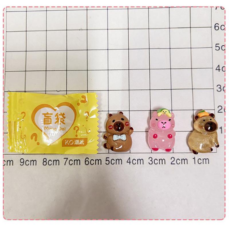 10Pcs Mini Simulation Capybara Model Blind Bag Toys Cartoon Miniature Animal Model Diy Ornaments Children'S Surprised Gifts
