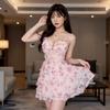 Sexy sexy nightdress fairy contract suspender relief flower sexy nightdress lace hollow nightdress