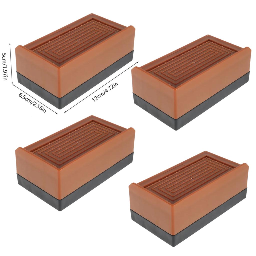 24 STÜCKE/4 STÜCKE Verstellbare Schreibtischlifte Beinverlängerungen Bettenmöbelerhöhungen Rutschfest Stoßdämpfung für Betterhöhungen Tisch Couch Stuhl