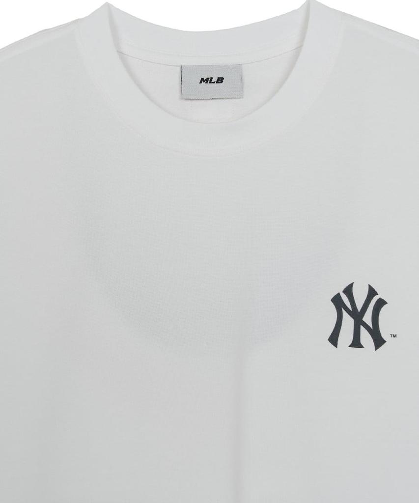 Emelbi Vintage Sportive Cursive Graphic Short Sleeve T-Shirt Ny (White)