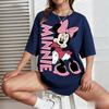 Disney Minnie Oversized T-Shirt Damen Kurzarm Tee Tops Vintage Cartoon Print Grafik-T-Shirt Neue Sommer Mode Y2k Streetwear