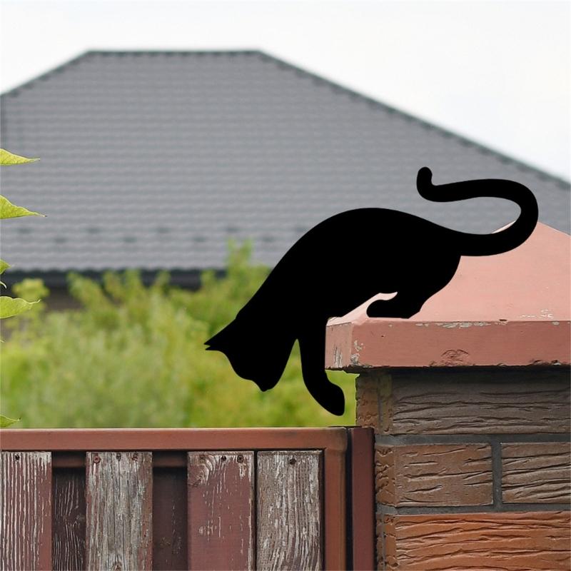 Metall Garten Dekorationen Metall Hof Tiere Gartenstecker Katze Hof Dekorationen Outdoor Gartenstecker für Blumenbeete Rasen