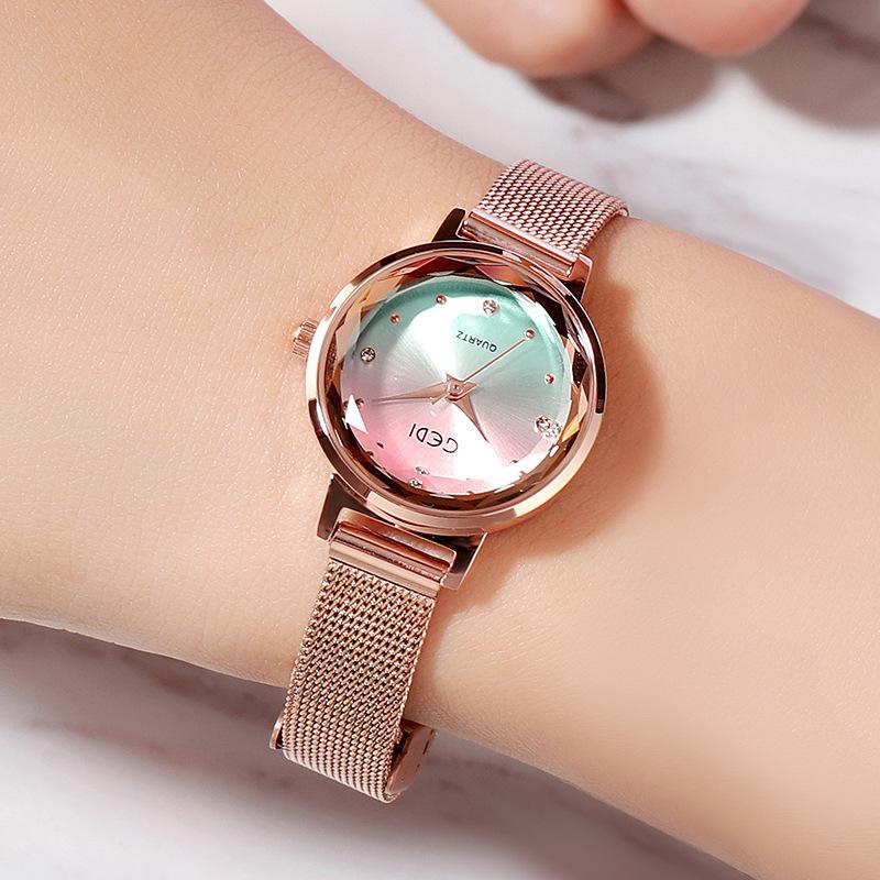 Small Student Watch, Simple Literary Waterproof Stainless Steel Mesh Belt Watch, Women'S Versatile Quartz Watch