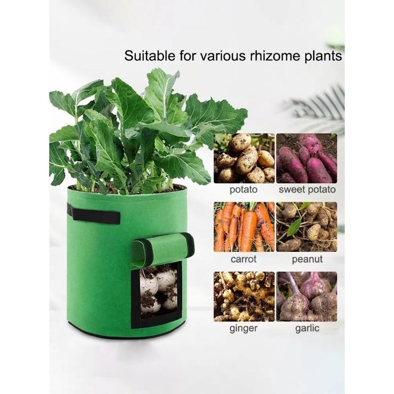 1/3PC Felt Potato Planting Bag Large Diameter Vegetable Plant Seedling Bag Non-Woven Felt Potato Growing Bucket