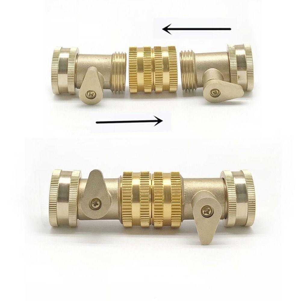 1Pcs 3/4" Female-To-Female Garden Hose Connector Two-Way Aluminium Alloy Hose Adapter Female Thread Quick Connector