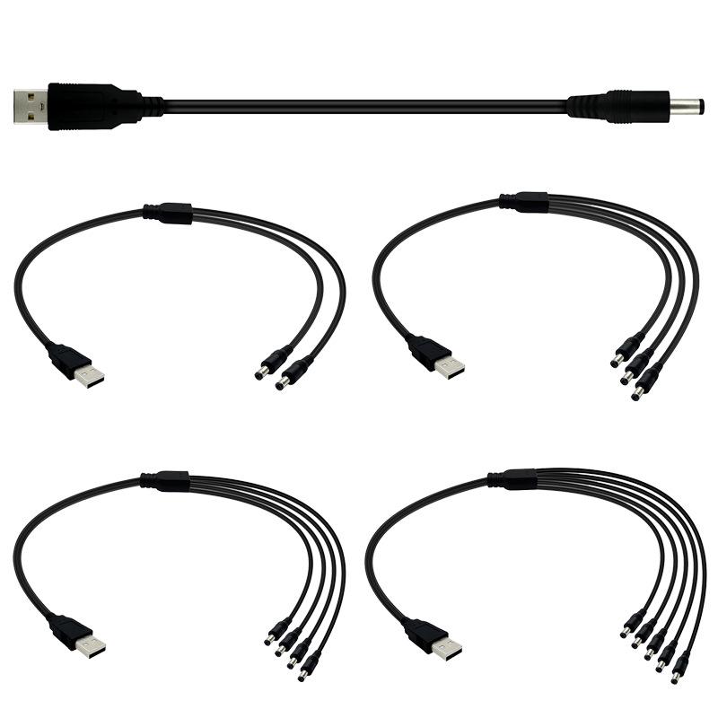 18 AWG 0.75 Sq Mm Security Monitor USB To DC5521 Male Splitter Cable
