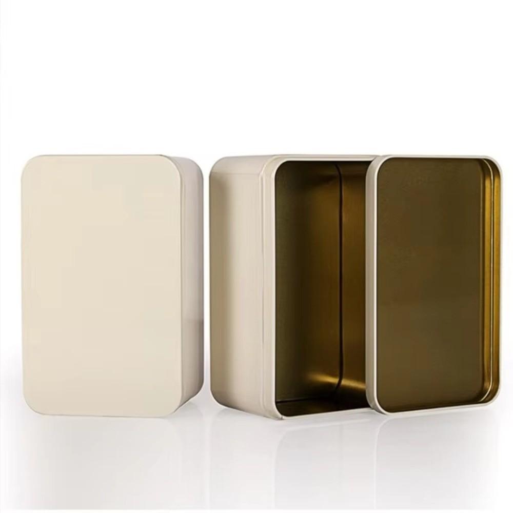 Solid Color Tea Container Square Empty Cans Gift Jars Card Box Home Storage